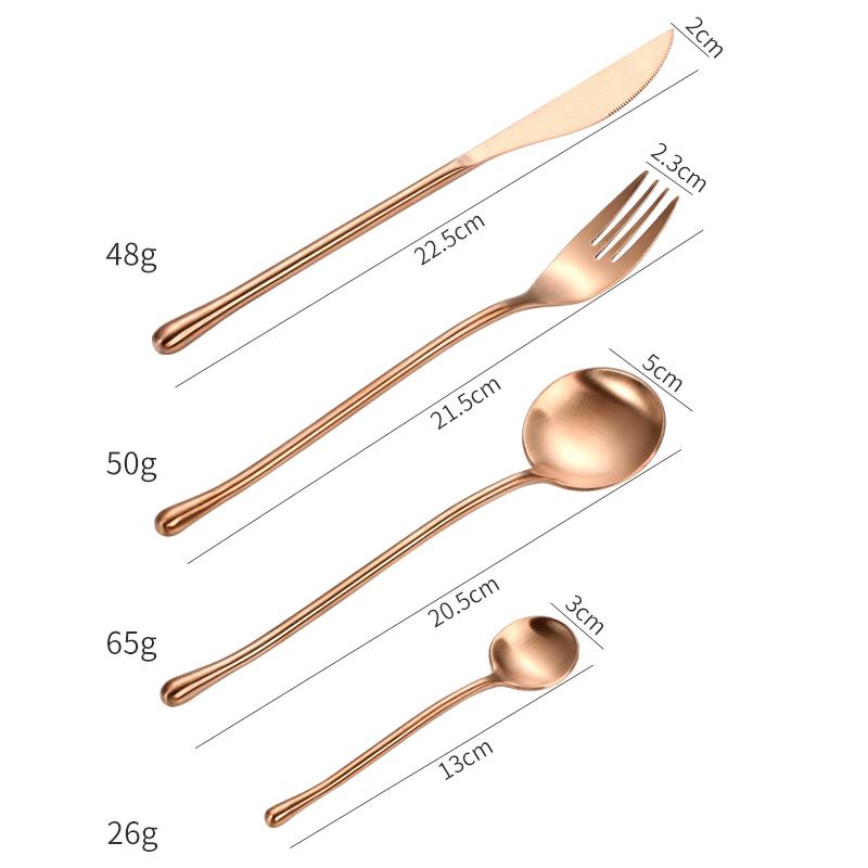 4 ks Matné leštěné 18/10 nerezové příbory Příbory Sada příborů Svatební nádobí Nůž Lžíce Vidlička Sada příborů