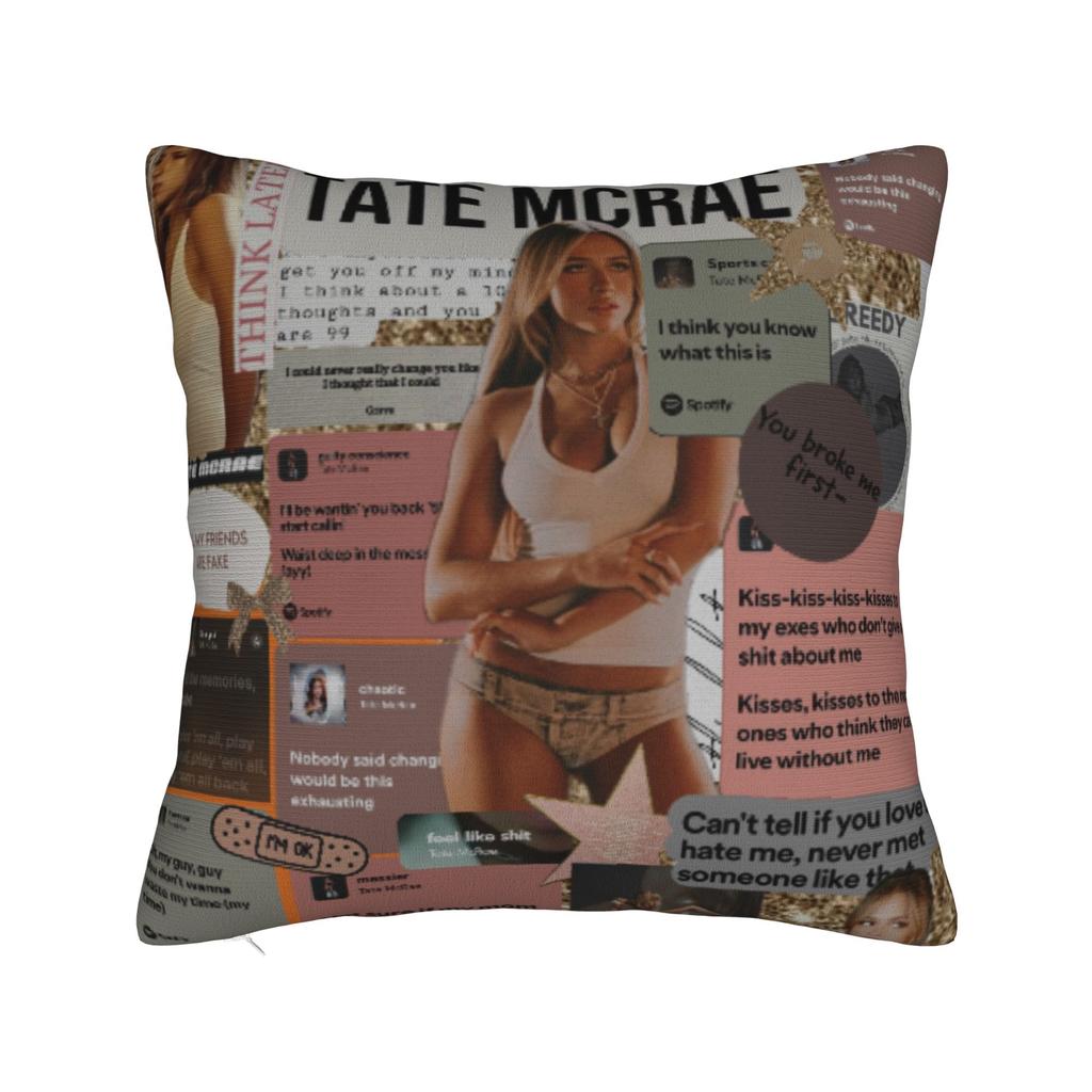 Decorative Pillow Cover Tate McRae Think Later Tour Accessories Chair  Throw Pillow Case Cover Square Multi-Size
