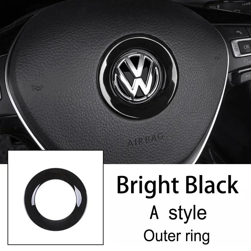 BSN1 Emblems Car Steering Wheel Emblem Sticker Interior Accessories For Volkswagen GTI Polo Golf Passat Scirocco Beetle Tiguan Magota