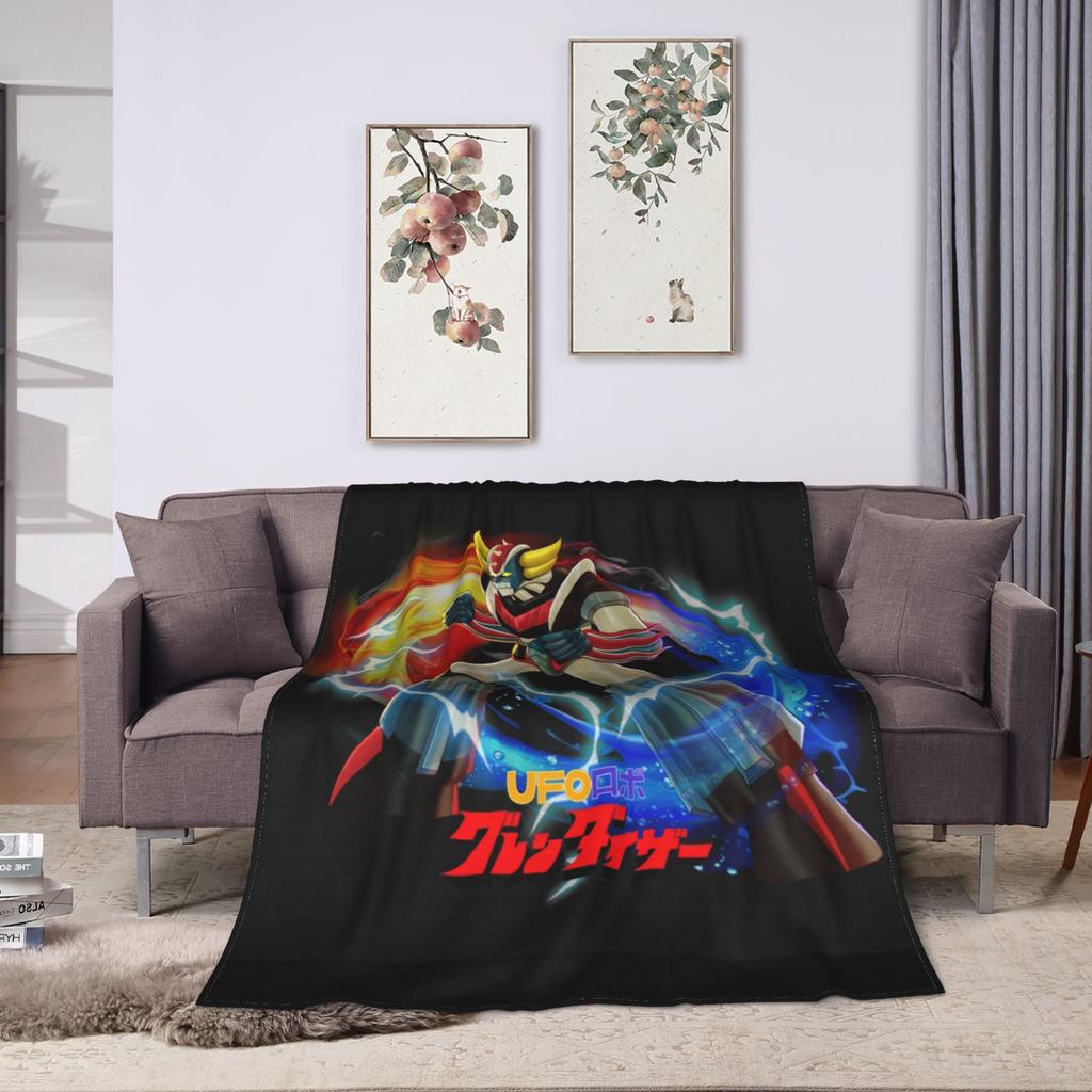 UFO Robot Grendizer Blankets Fleece Spring/Autumn   Multifunction Warm Throw Blanket for Bed Couch Quilt