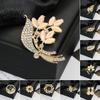Decorative Brooch Pin Retro Style Leaf Floral Design Lapel