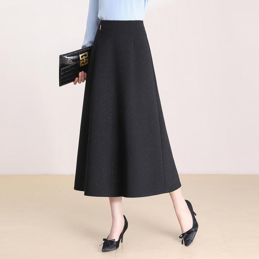 Chic Korean A-Line High-Waisted Casual Skirt for Women - Slimming, Versatile Mid-Length (Spring 2026 Collection)