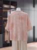 Modern Chinese Stand Collar Embroidered Short Sleeve Shirt for Middle-Aged and Elderly Women - Versatile Summer Top