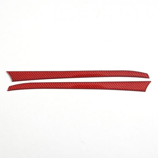 Carbon Fiber Red Center Console Gear Side Strip Sticker For Honda Pilot 17+