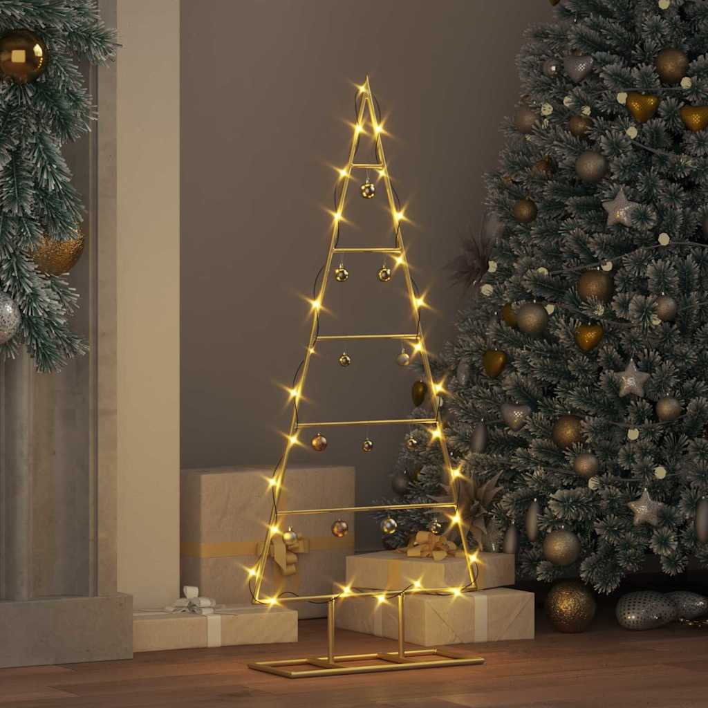 Metal Christmas Tree Gold 90 cm Powder Coated Steel