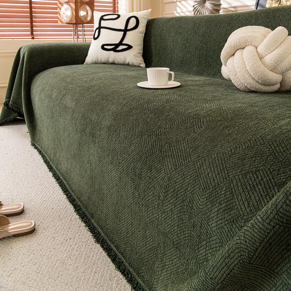 

1 шт. Мінімалістичний велюровий рушник для дивана, захист від подряпин кішок, водонепроникна подушка для дивана, універсальний захист для меблів на чотири сезони 1seat 180x130cm-1pcs зелений