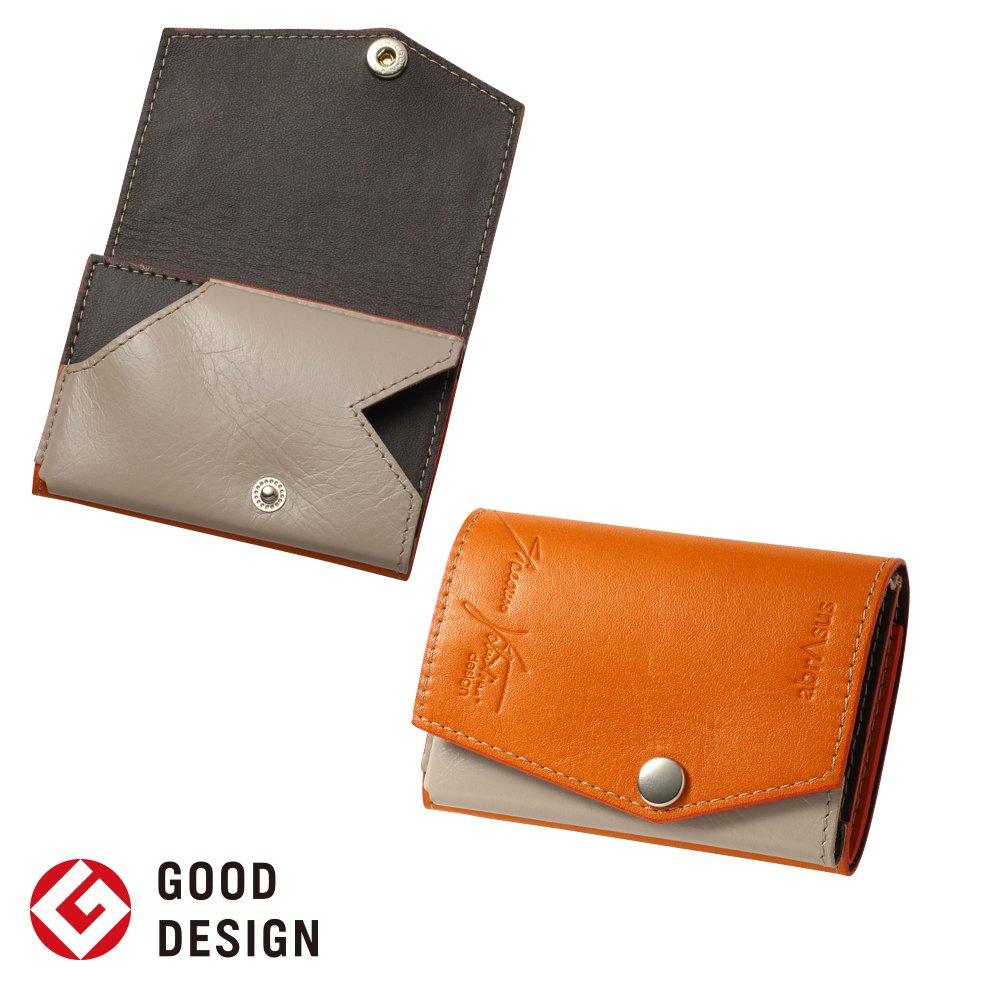 Abrasus Giacomo Valentini Men's Small Wallet, Made In Japan, Orange