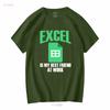 Excel My Best Friend At Work T Shirt Vintage Washed Comfortable Top For Everyday Wear Stretched Versatile Breathable Graphic