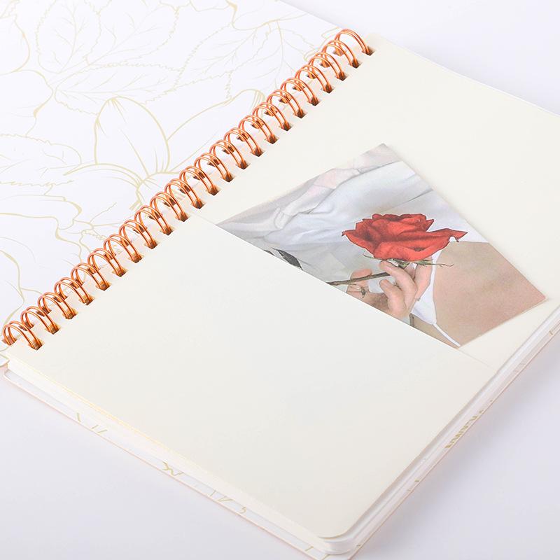 A5 Spiral-Bound Leather Notebook, Comfortable Grip, Thick Pages, Simple Office Stationery