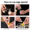 Eggshell Bottle Opener Eggshell Cutter Opener Double-headed Metal Boiled Egg Creative Gadgets Kitchen Cooking Accessories Tools