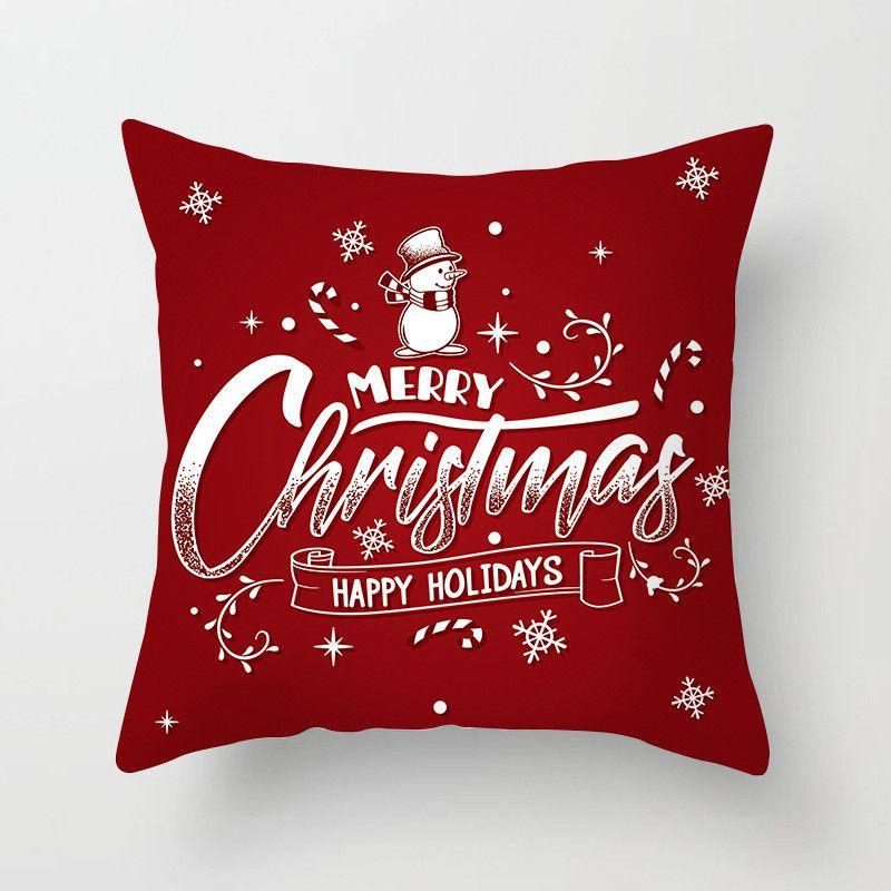 Luxurious Peach Skin Velvet Christmas Cushion Cover With Invisible Zipper Design