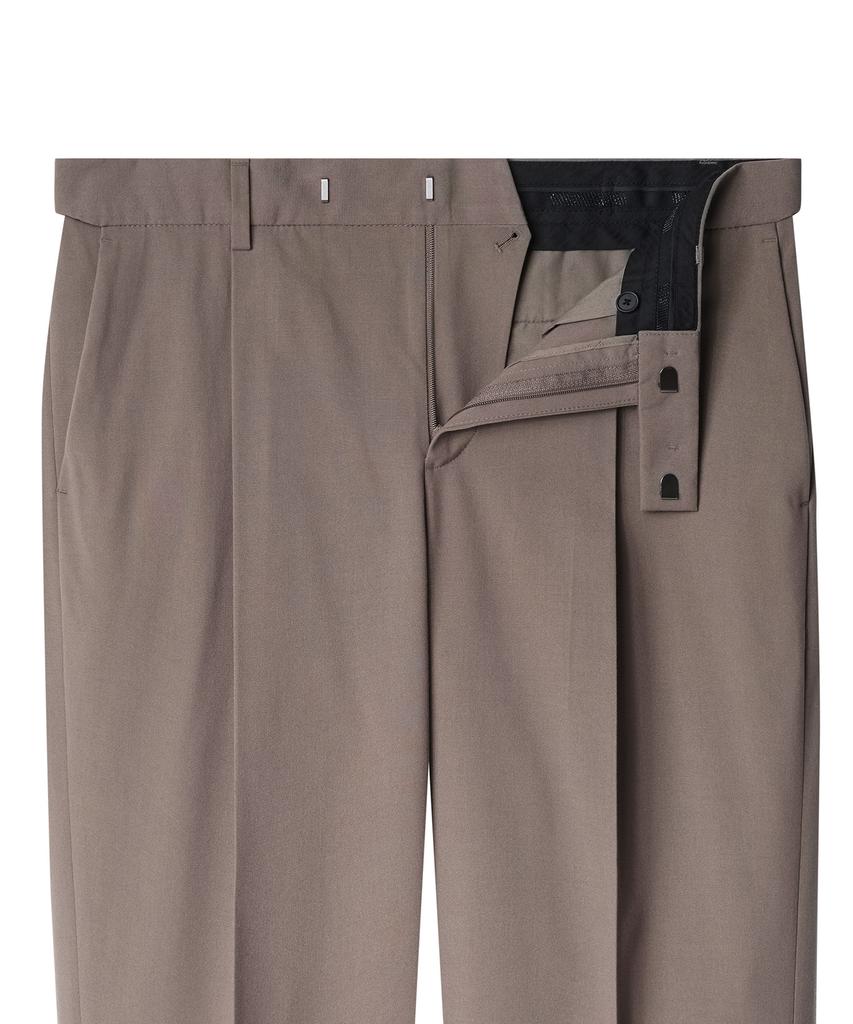 Musinsa Standard Lightweight Wide Hidden Banding Slacks [Dusty Beige]