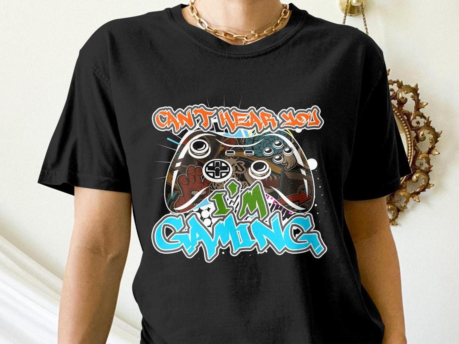 Funny Gamer Shirt, Can t Hear You, I am Gaming, Funny Gaming Gift, Video Game Graffiti Tees S
