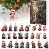 2D Flaches Ornament Weihnachten Adventskalender 2026 Katzen Countdown-Kalender 2026 Kätzchen Dekoration Cartoon Festival Party Zubehör