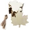 10pcs Unfinished Fall Leaf Wooden Ornaments Wooden Maple Leaf Cutouts for DIY Craft Tags Autumn Harvest Thanksgiving Decor