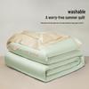 HLA Ice Silk Cooling Quilt 4-Piece Bedding Set