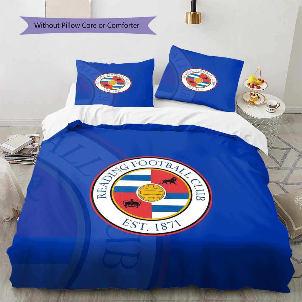 Reading FC Pattern Bedding Quilt Set  Home Decoration  Gift (1 * duvet cover + 2 * pillowcase  without core)