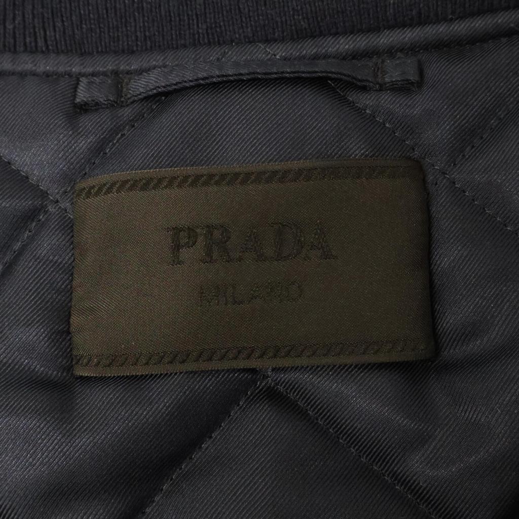 PRADA [Good condition/Domestic regular/24 year old] SGC870 cashmere blend with quilted liner coat 46 NavyUsed