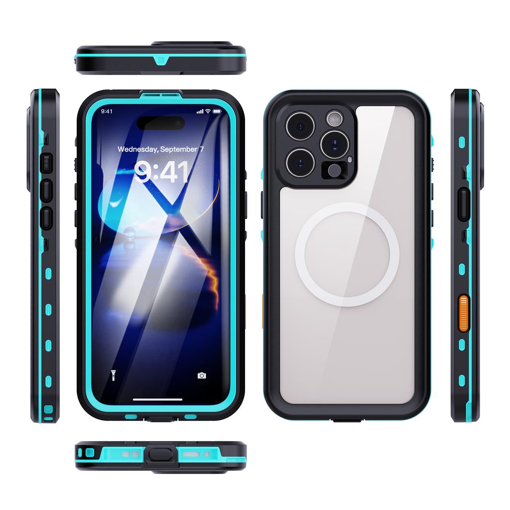 IP68 Waterproof Magnetic Case For iPhone 17 16e 16 15 13 Pro Max , 16 15  Plus Phone Cases Dustproof Protection 360 Full Cover