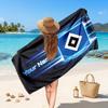 Hamburger SV Custom Beach Towel, Personalized Name Text Print, Football Logo Soft Quick‑Dry Towel Holiday Gift