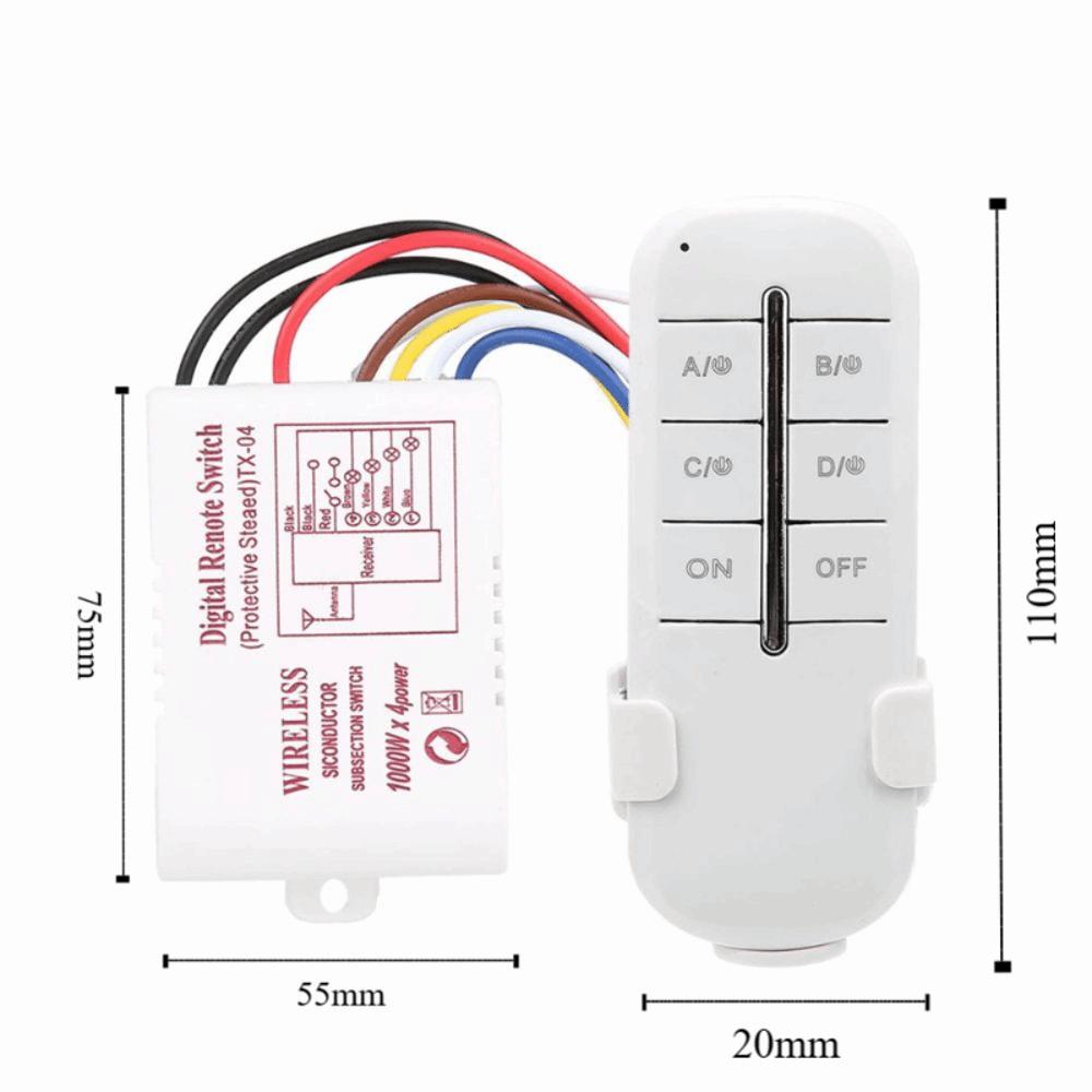 ON/OFF Receiver Switch 220V Digital Control Selector Remote Control Switch Exhaust Fans