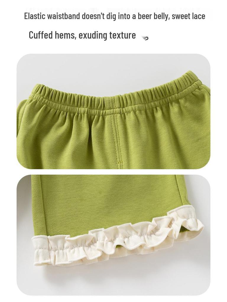 2025 Spring and Autumn Fashionable Girls' Two-Piece Vest Set