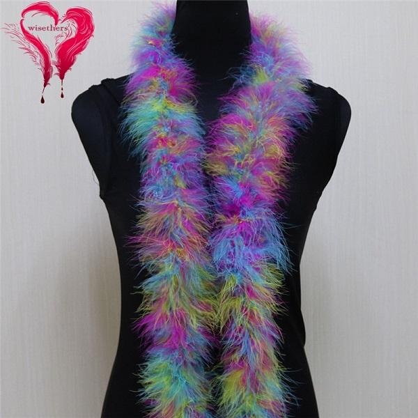 DIY 2 Meters Fluffy Natural Turkey Marabou Feather Boa for Wedding Party Decoration Feathers Shawl Scarf DIY Dress Sewing Crafts