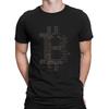 Graues Blockchain Bitcoin T-Shirt Grafik O-Ausschnitt T-Shirt Polyester Streetwear