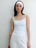 Obeleu Ribbed Pad Cup Cami Top - White