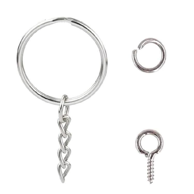 

Fashion Screw Eye Pins for Key Chain Split for Key Ring with Chain Open Jump Rin 1