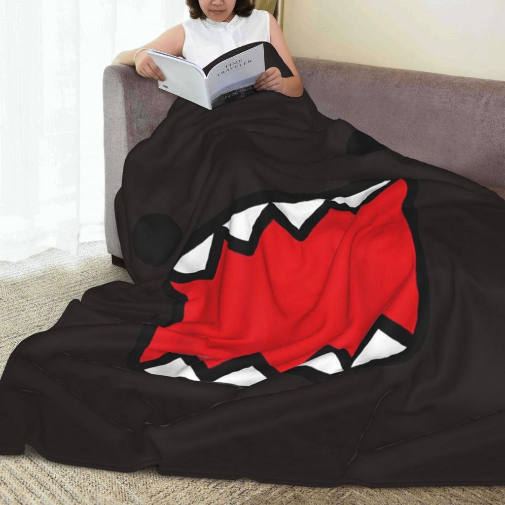 Domo Kun Doll Face Blanket Fleece Sofa Throw Blanket Lightweight for Couch Bedding Travel Throws Bedspread Quilt