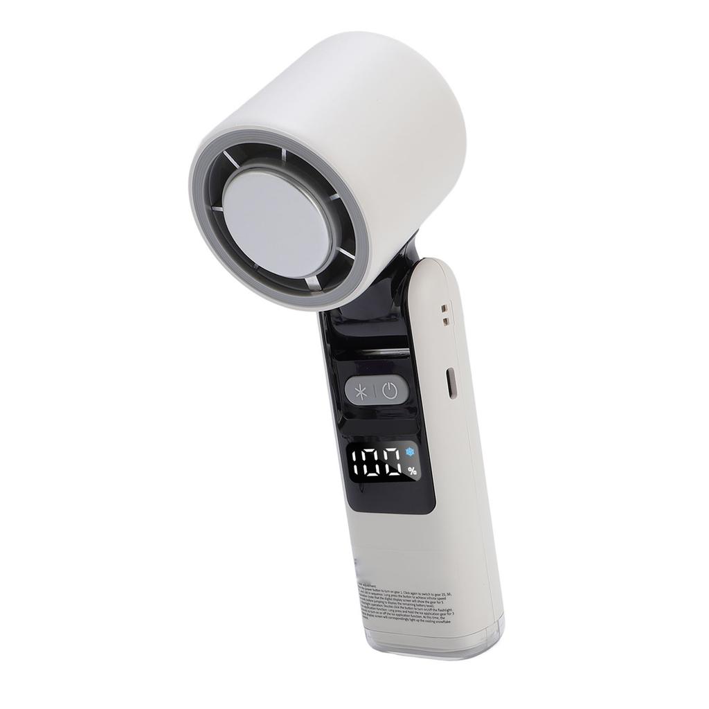 Handheld Fan Digital Display High Speed Ice Cooling Fan Foldable Fan with Light for Travel Outdoor Indoor