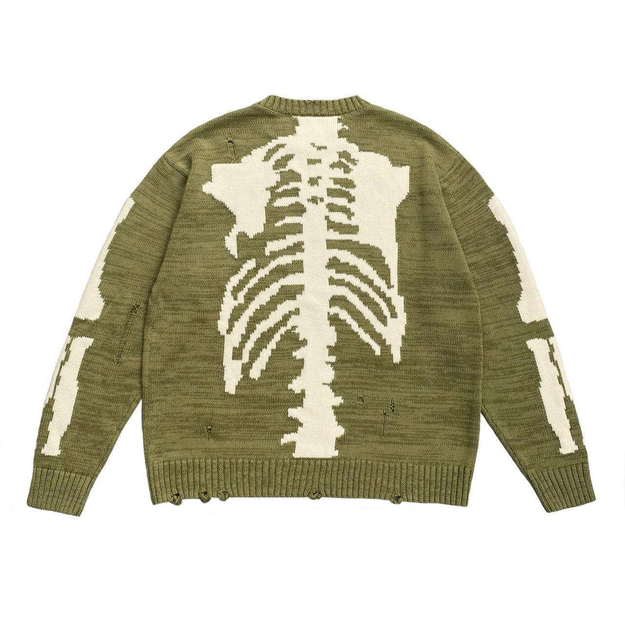 

Kapital Vintage Kazuhiro Hirata Skeleton Retro Ripped Knit Pullover Sweater Small