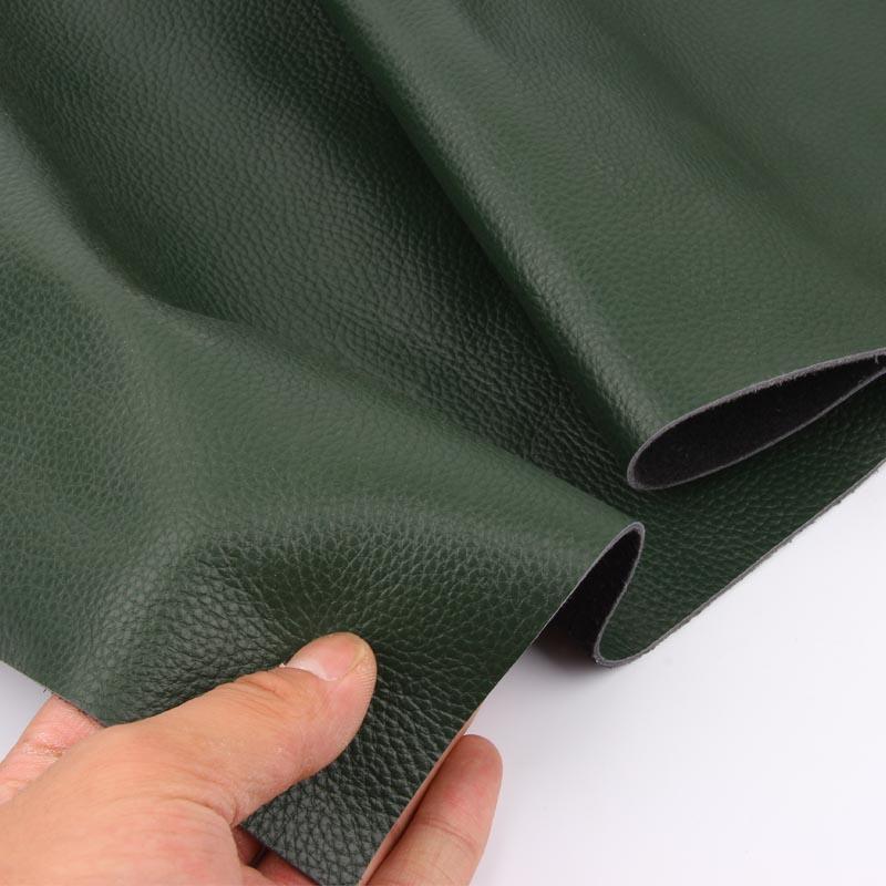 The whole piece of cowhide material, top layer leather, dark green lychee patterned sofa leather fabric, genuine leather table c 21x14cm армия зеленый