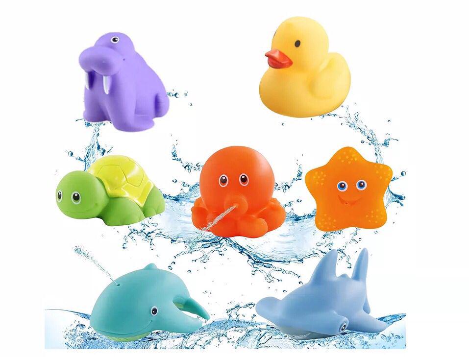 Color-Changing Animal Bath Toy Set: Temperature-Sensitive Water Play with Shark Scoop and Fish Toys