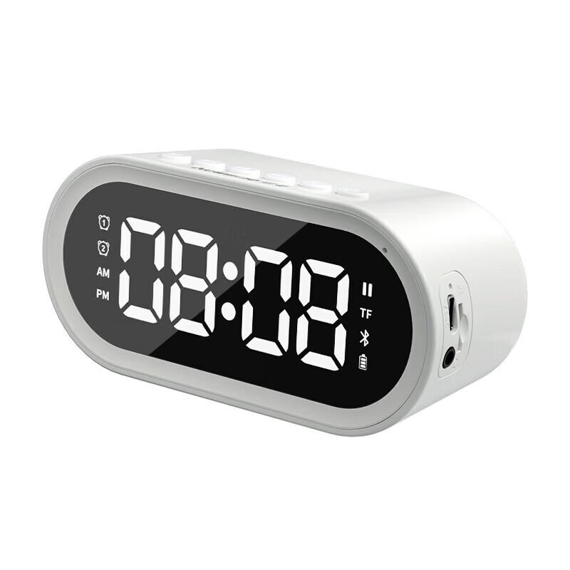 Newman Portable Bluetooth Speaker with Mirror LED Display & Alarm Clock