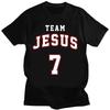 Team Jesus 7 Number T-shirt Funny Jesus Graphic T-shirts Women Men Clothing Tees Tops Camisas Casual Short  Clothes