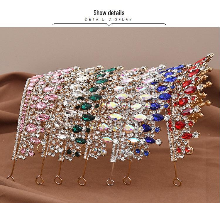 Baroque Crystal Bridal Crown and Hair Accessories Set