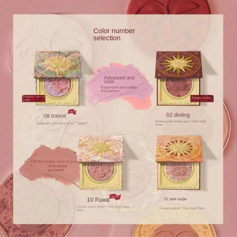 Girl Cult Augen-Make-up, geprägte Rouge-Palette, matte Kontur und Textmarker, süßes Make-up für Studenten, Damen-Schönheitskosmetik, 1 Stück, 8) B10