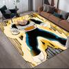 Dragon Ball Vegeta Theme Square Area Rug, Non-Slip Floor Mat for Home Office, Perfect Gift for Dragon Ball Fans.chl