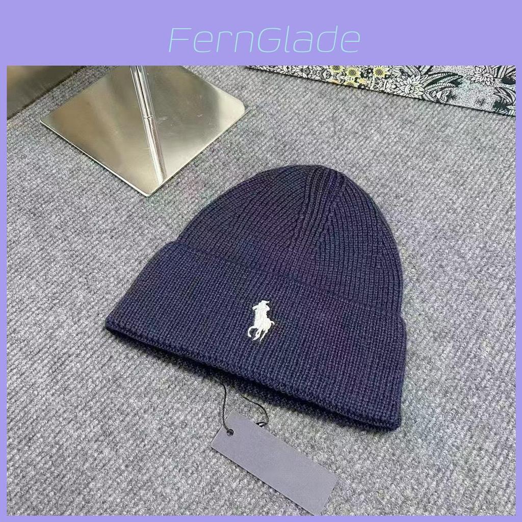 Cotton Knitted Hat With Classic Pony Pattern For Winter Cold Weather Wear