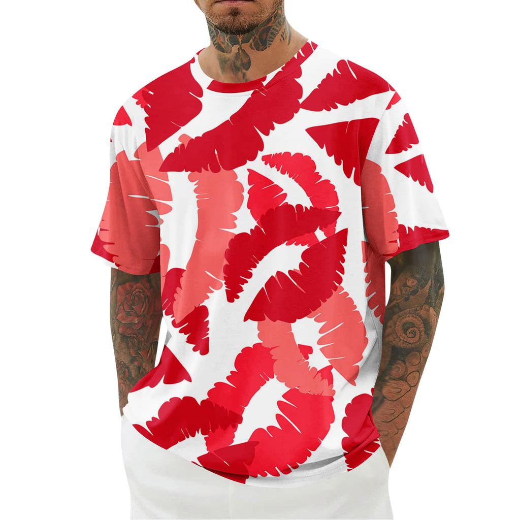 Men's T-shirt, Loose Casual Short Sleeved Top, Men's Short Sleeved Top