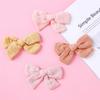 PL Baby Muslin Hair Bows Soft Organic Cotton Newborn Girls Hair Clips Girls Hair Accessories Kids Barrettes