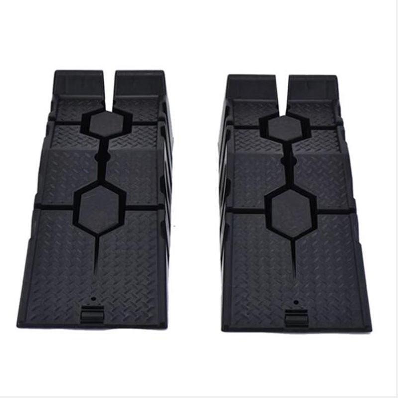 Portable Car Ramps Kit 1pair (2pcs) Lightweight Plastic Heavy Duty Durable for Vehicle Threshold Easy Service Car