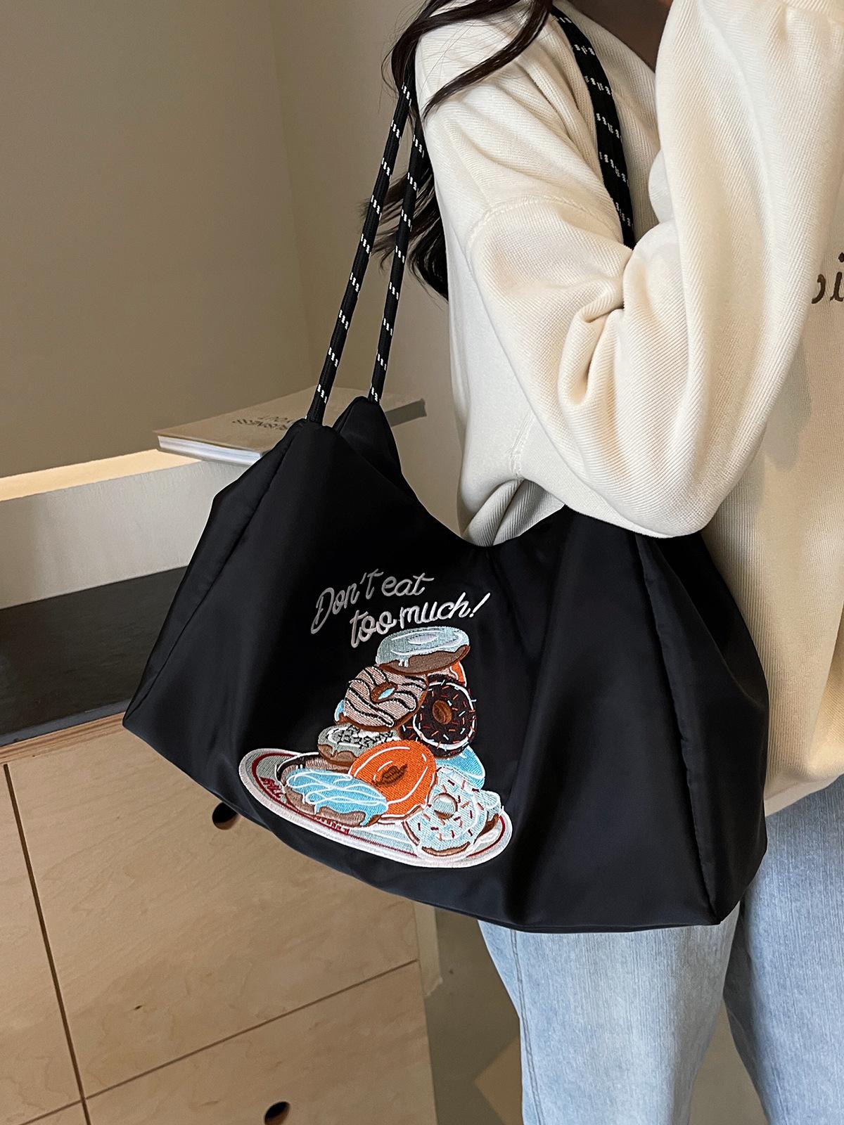 

Жіноча дорожня сумка під пахвами, сезон 2024, із милою мультяшною сумкою через плече, модна, універсальна, великої місткості чорний