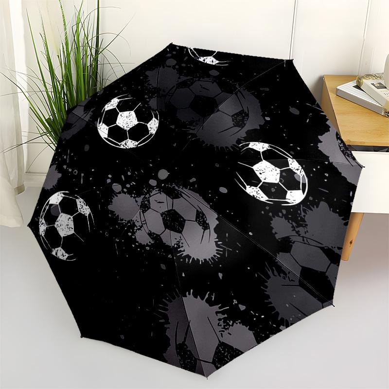 1pc Soccer Ball Pattern Umbrella with Plastic Handle,Vibrant Cartoon Pattern,Multi-functional UmbrellaB1985