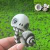 Cute Cartoon Skull Snail Sculpture Halloween Decoration Made Of Durable Resin Material