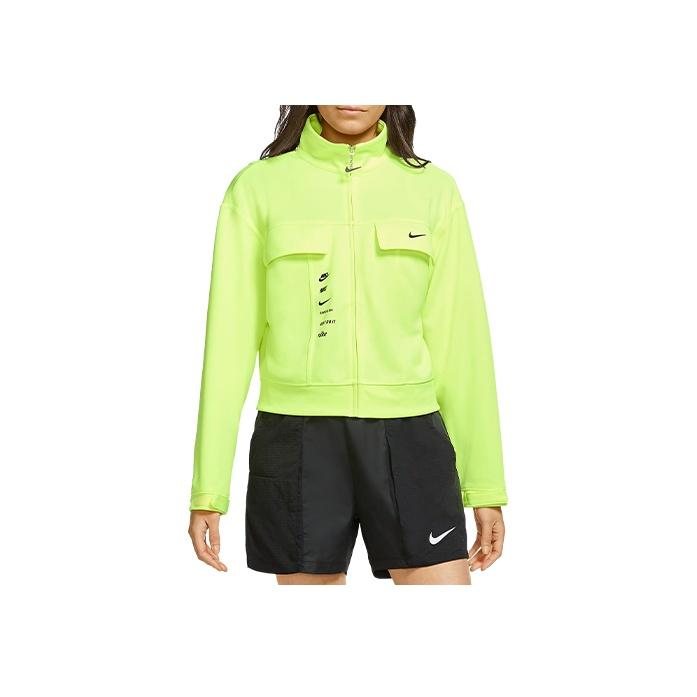 Nike Sportswear Swoosh Flap Pocket Jacket Women Outerwear Neon-Yellow CU5679-702