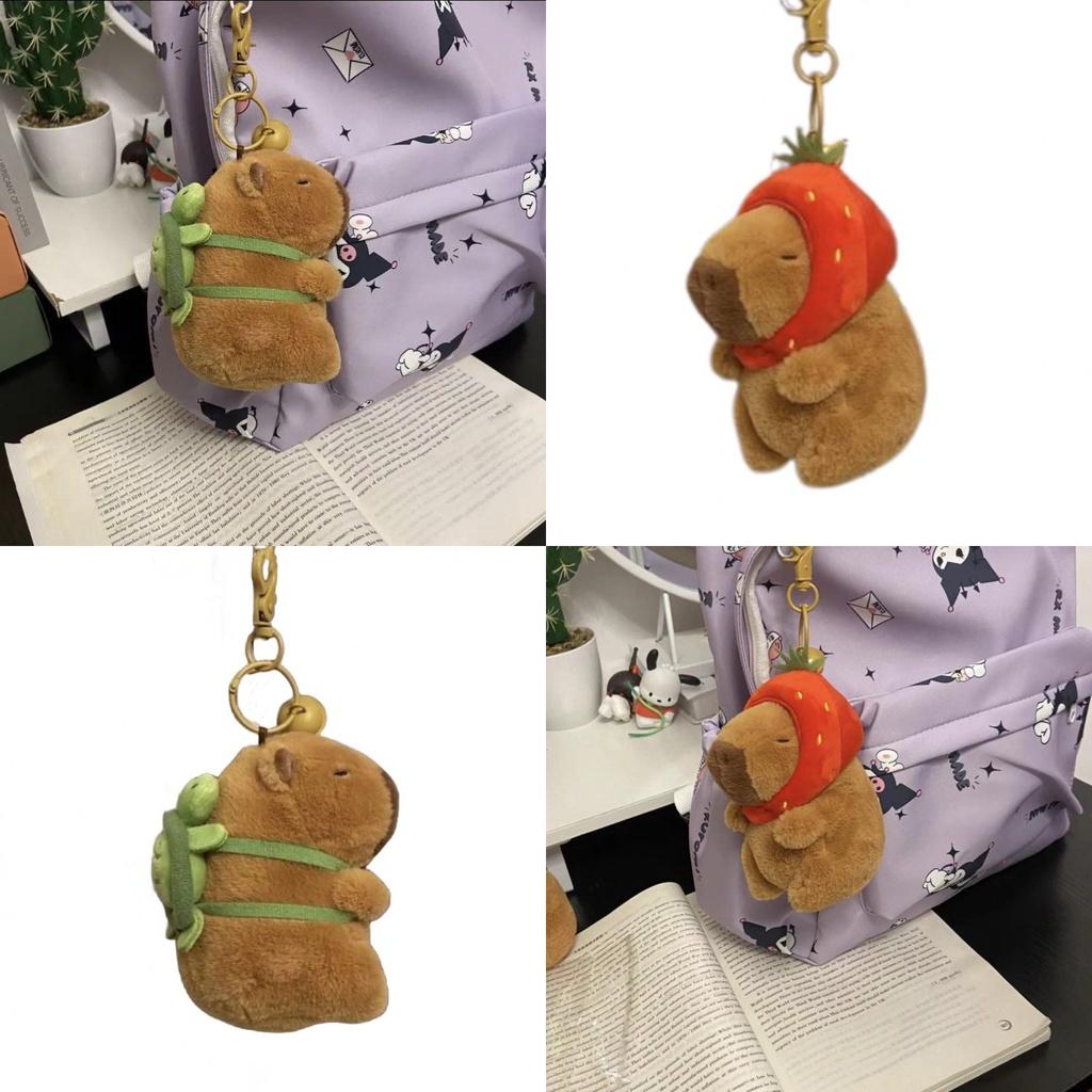 Cute Capybara Plush Keychain Bag Pendant Girls' Gift Soft And Adorable