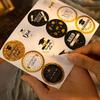 Runtowo 5/10 Sheets Graduation Packaging Stickers ,Bachelor's Hat Adhesive Sealing Stickers ,Graduation Party Gift Box Stickers